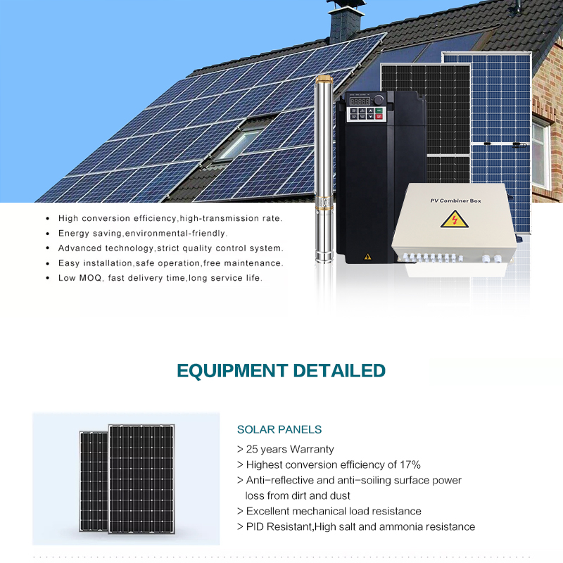 Solar Pumping Systems 0.75-2.2KW Customized Agricultural Irrigation