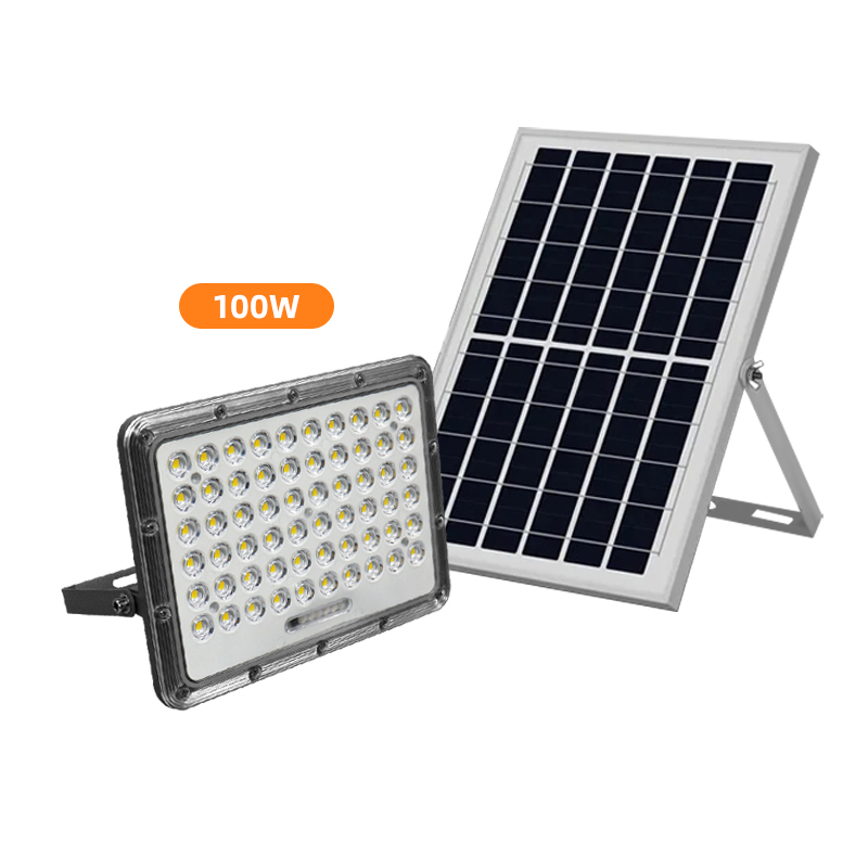 Rekesun Remote Control 100W Solar Flood Lights IP65 Waterproof