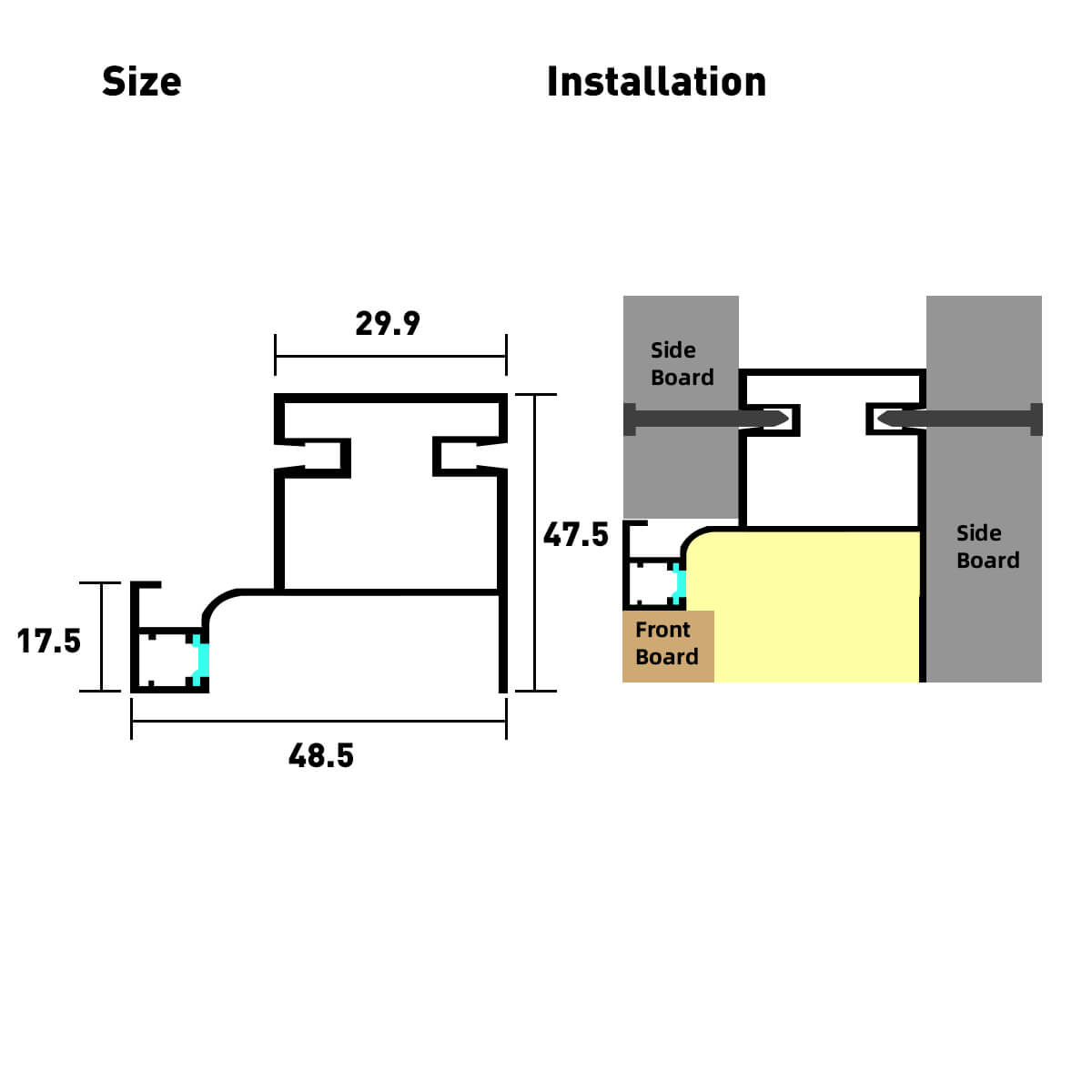 Kitchen Cabinet LED Drawer Runner Light Strip for Visibility