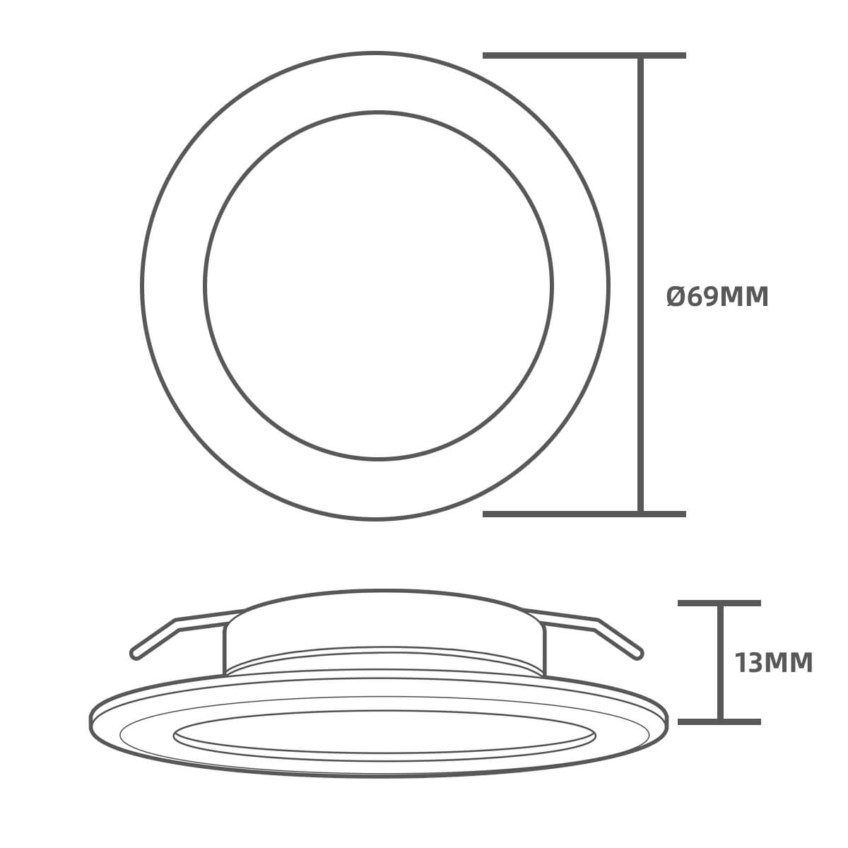 Wired LED Puck Light Kit Dimmable Under Cabinet Lighting
