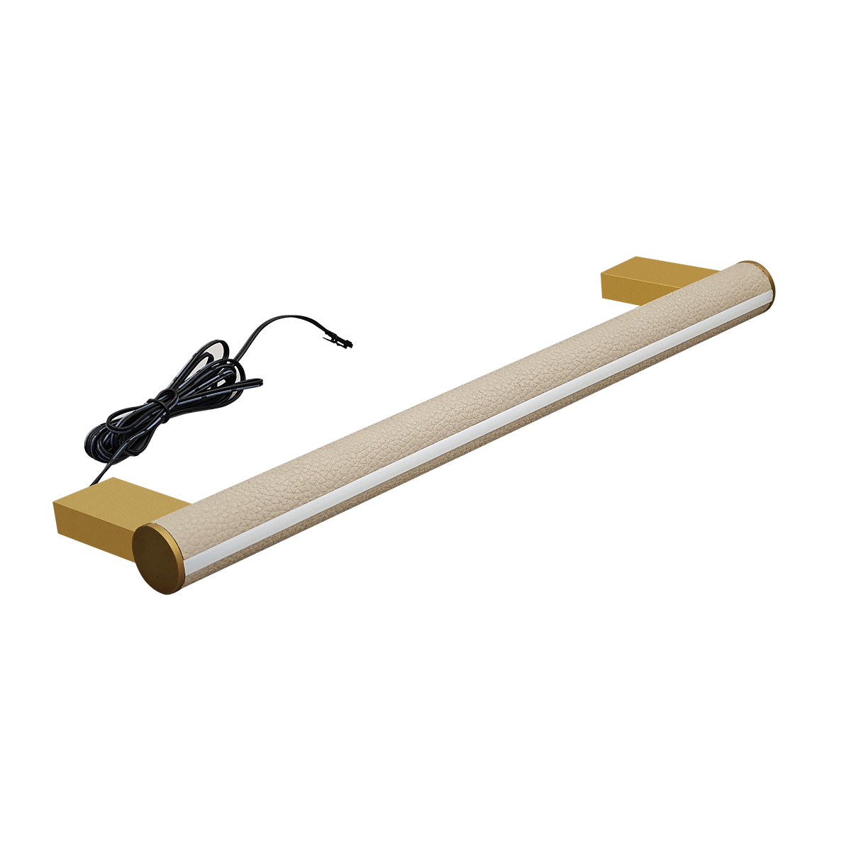Modern LED Closet Light Rod - Faux Leather, DC Powered