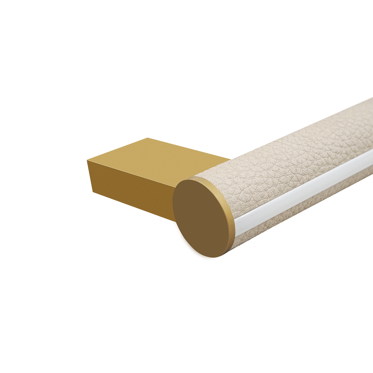 Modern LED Closet Light Rod - Faux Leather, DC Powered