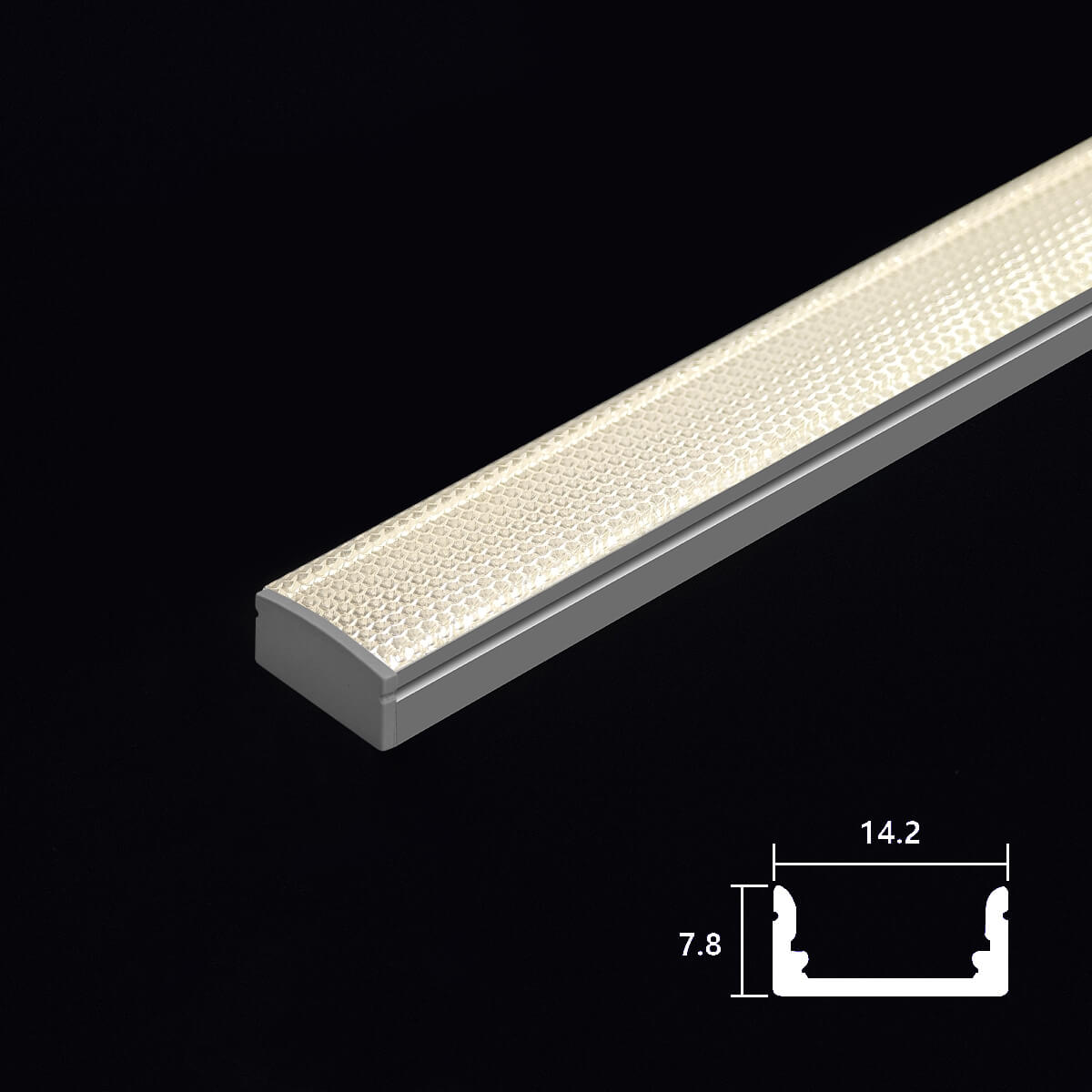 Professional LED Profile with Textured Anti-Glare PC Cover