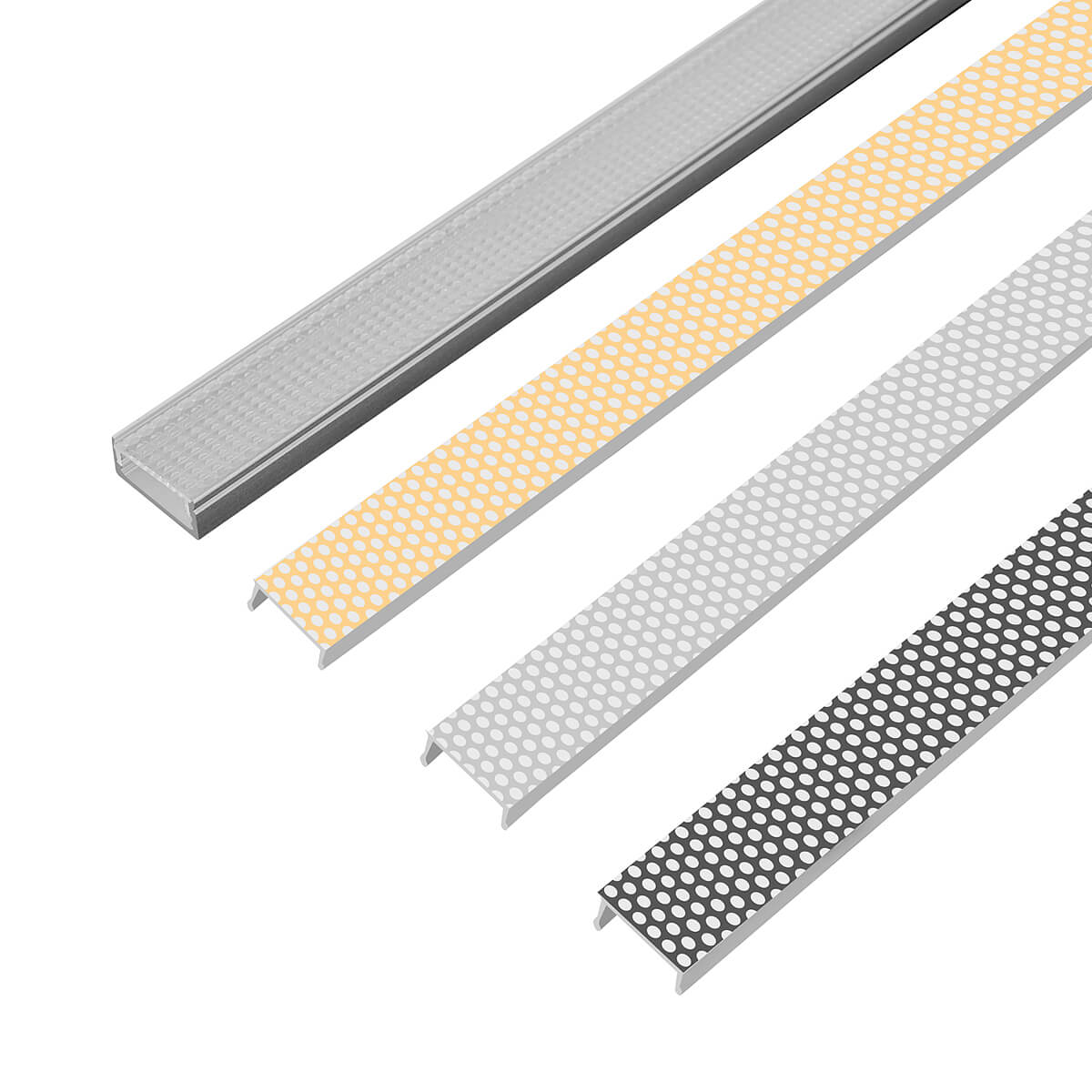 Commercial LED Profile with Anti-Glare Patterned PC Cover