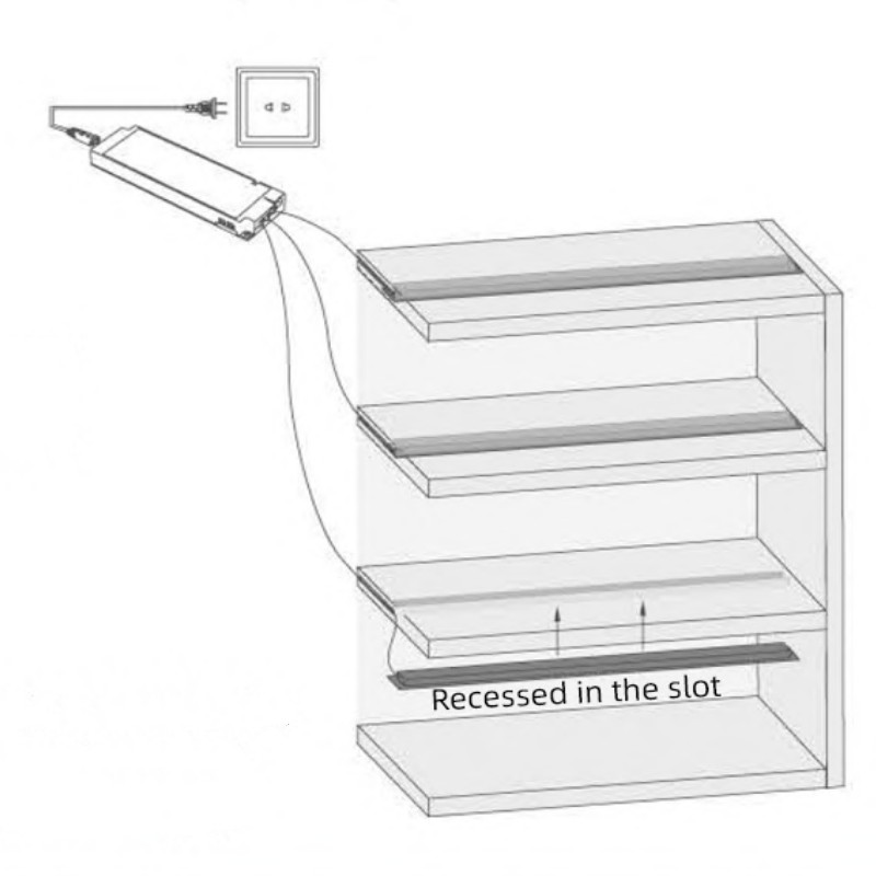 Commercial LED Display Profile, Slim Solder-Free Cabinet Light