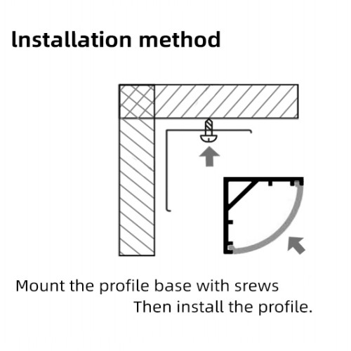 Flush Mount LED Aluminum Profile for Invisible Cabinet Lighting