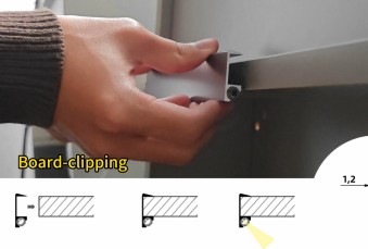 Cabinet Shelf LED Lighting - Front Board Clipping