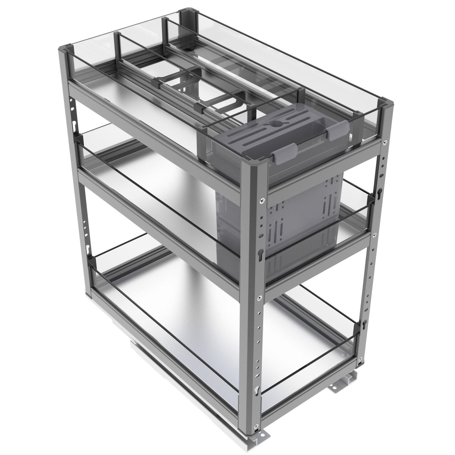 Glass Kitchen Cabinet Pull-out Organizers 300MM Depth