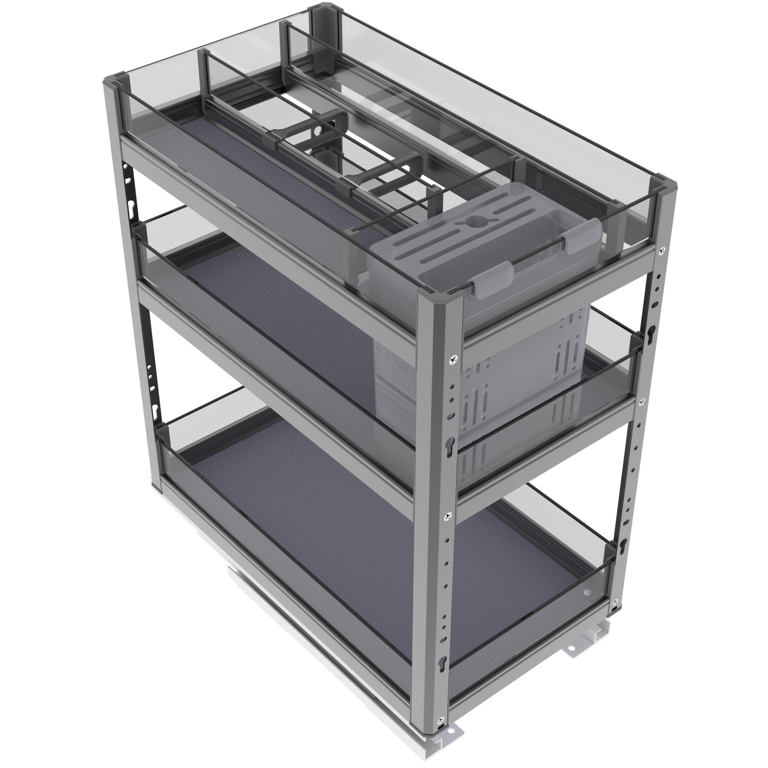 Glass Kitchen Cabinet Pull-out Organizers 300MM Depth