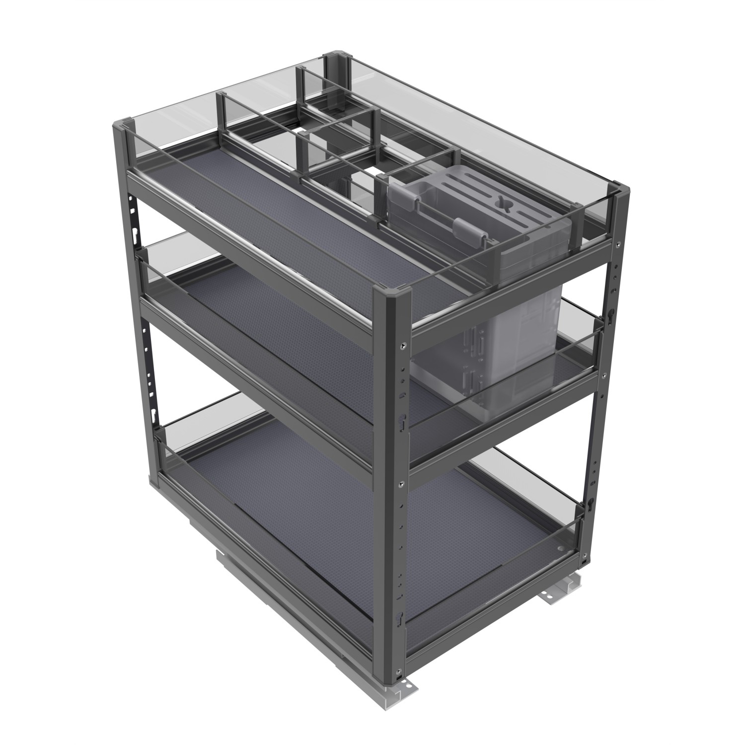 Easy Home Slide Out Cabinet Organizer Glass 350mm Depth