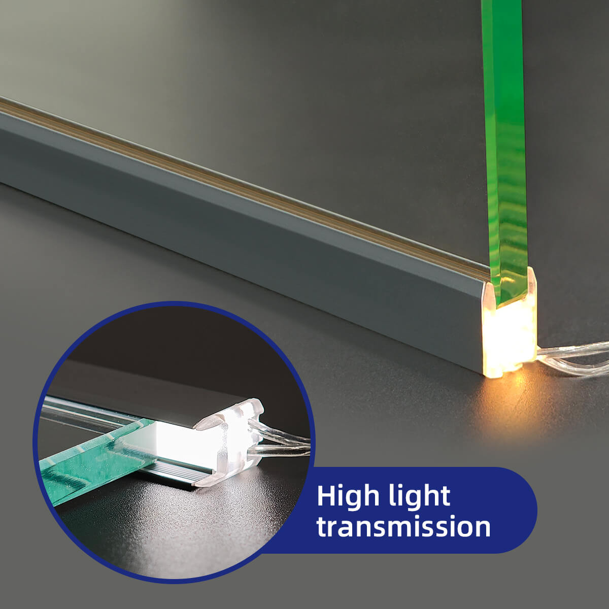Glass Shelf 1015 LED Linear Light Plug to Play for 8mm-thick Glass Pane