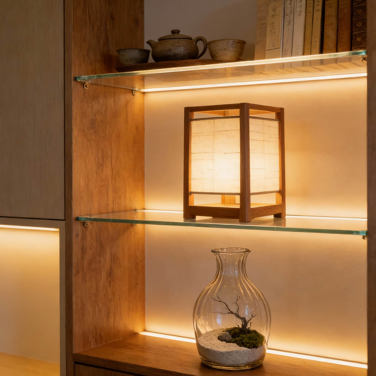 Glass Shelf 1015 LED Linear Light Plug to Play for 8mm-thick Glass Pane