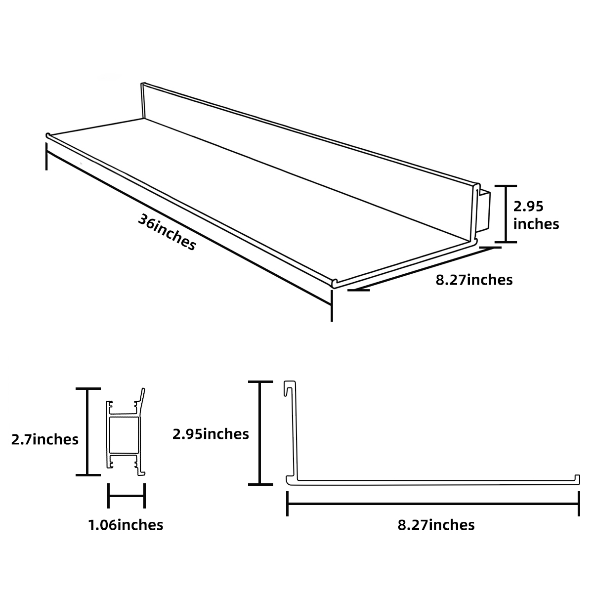 Up & Down Glowing Wall Mount LED Metal Wall Shelf Dimmable CCT