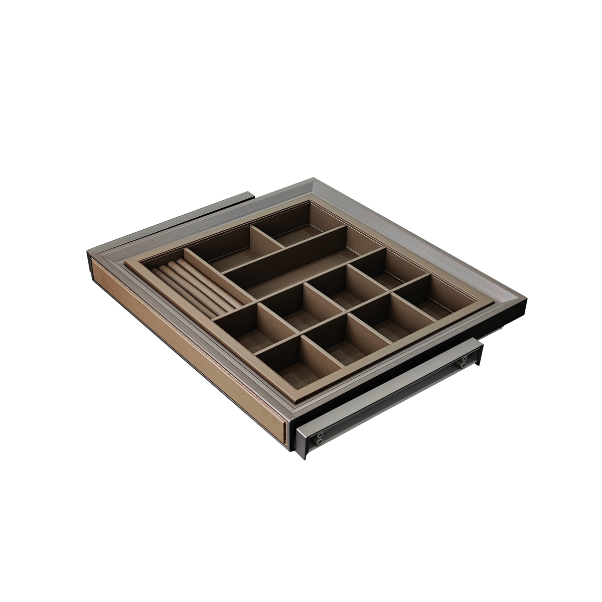 PU Leather Pull-out Storage Box for Wardrobe