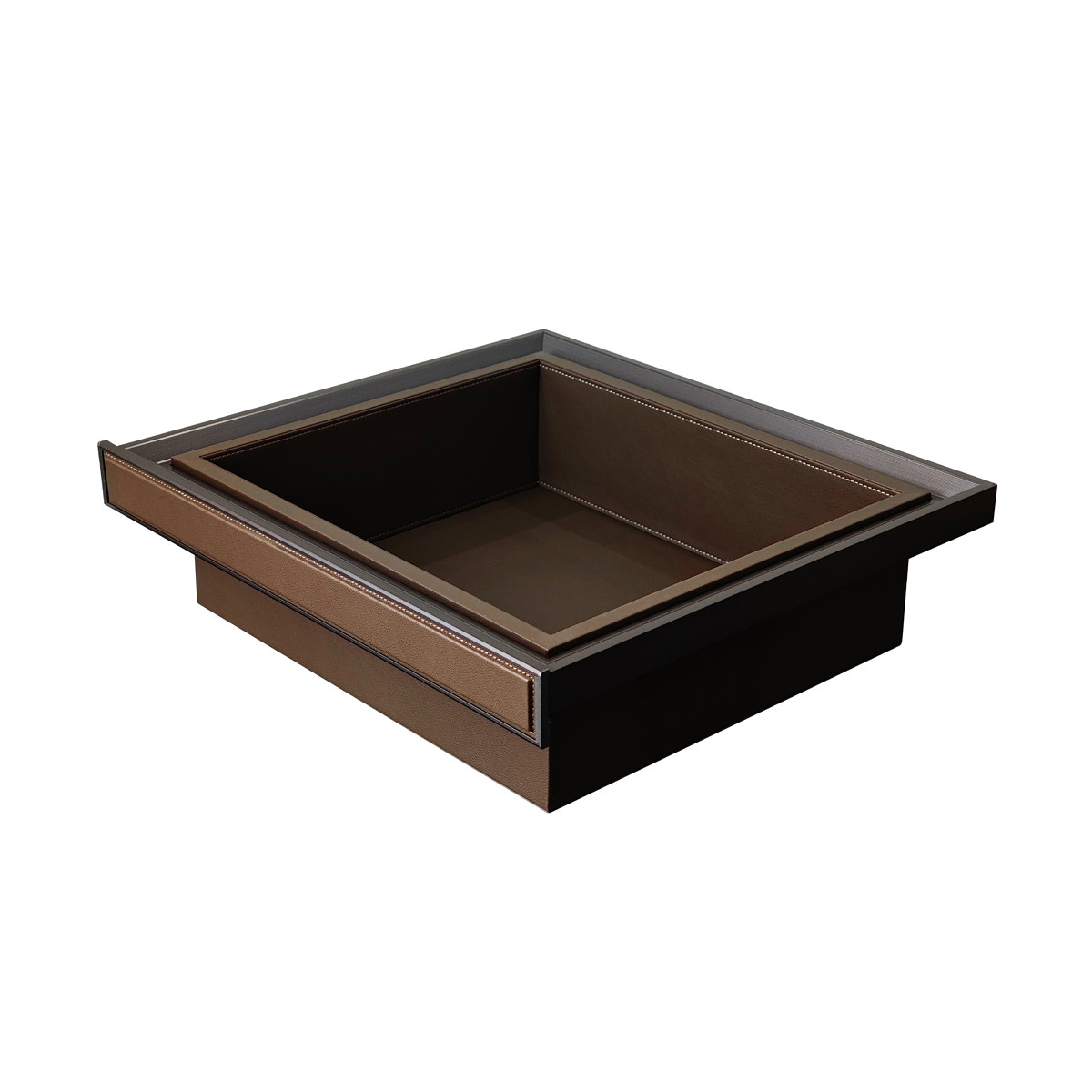 PU Leather Wardrobe Pull-out Box Closet Storage