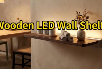  Real Wood LED Wall Shelf