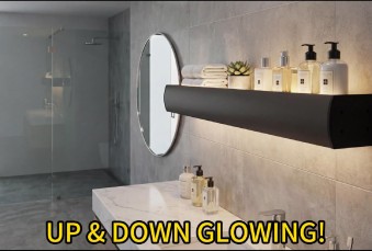 Up & Down Glowing Floating Wall Shelf