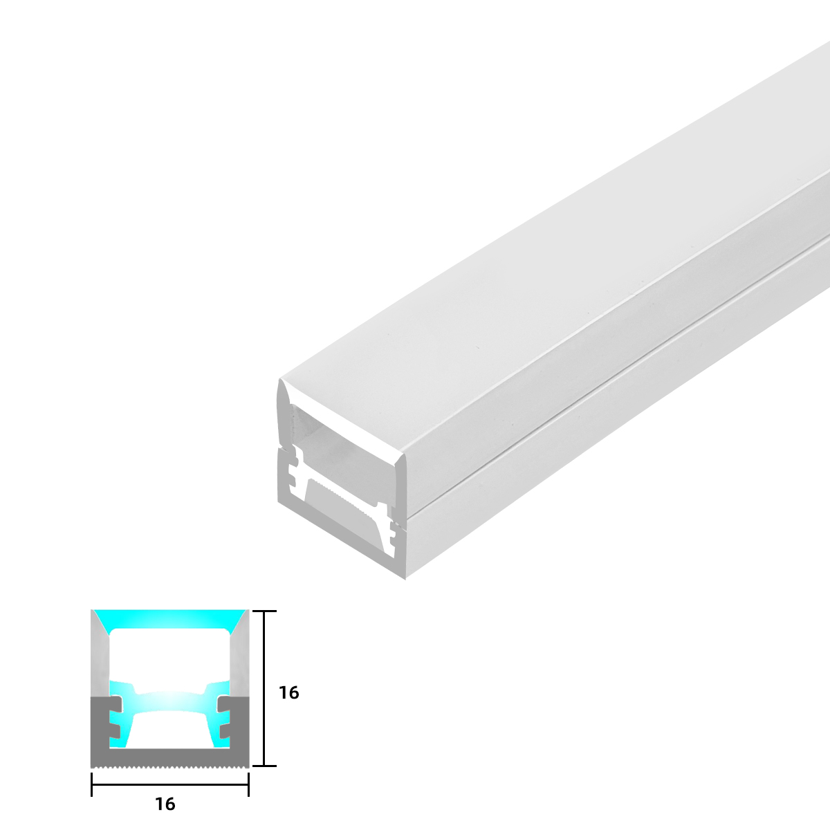Welding Free LED Neon Lights White 1616