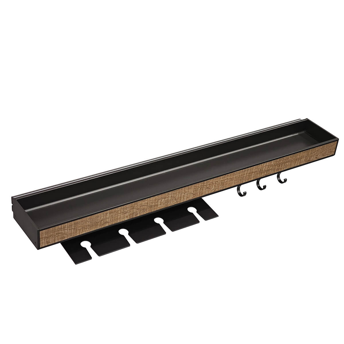 Wood Griain Designed LED Wall Floating Shelf