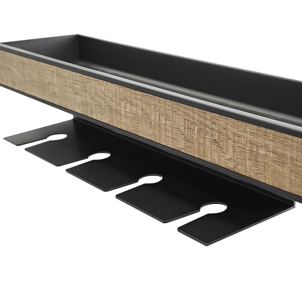 Wood Griain Designed LED Wall Floating Shelf