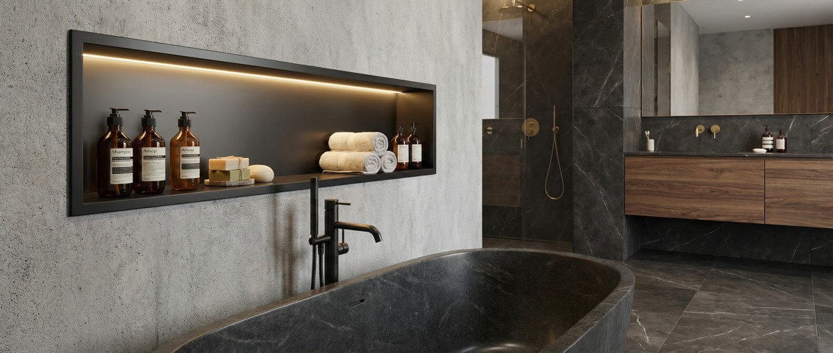 wall recessed led niche