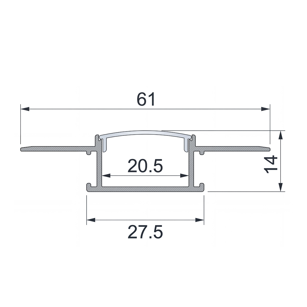 SYP-44-Embedded Batch Gray Lace Aluminum Profile Light Groove