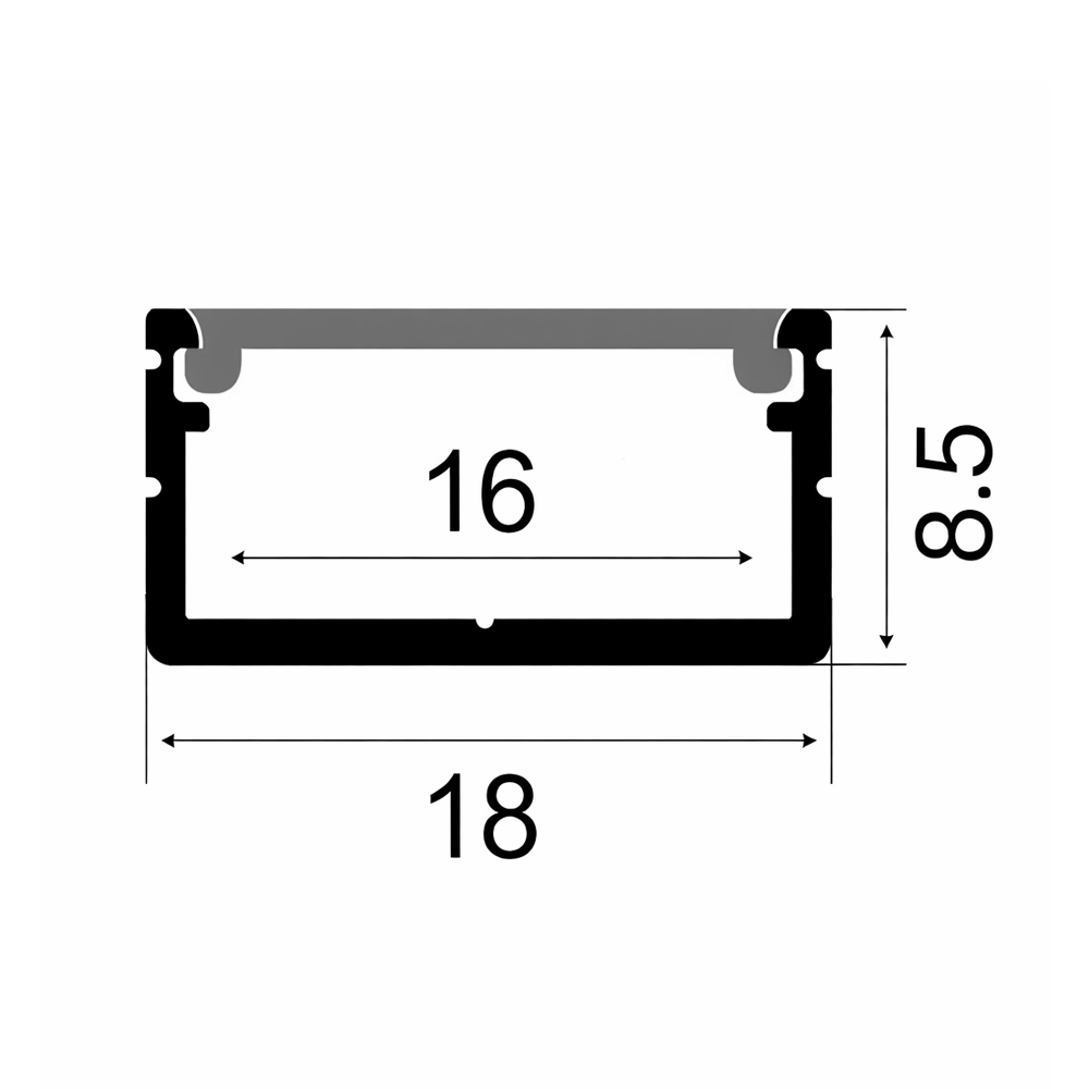SYP33-Surface Mounted LED Aluminum Profile Channel Used For Indoor Lighting